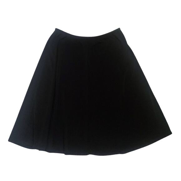 Black Flowy A Line Midi Skirt Size 10 Classic Casual Dressy Short 90s Y2K - Picture 5 of 8